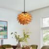 Handmade Wooden Hanging Lamp Perfect for Home Decor, Outdoor Or Indoor Decoration, Natural Wood Lighting (Pine-Cone 2) - Image 2