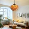 Handmade Wooden Hanging Lamp Perfect for Home Decor, Outdoor Or Indoor Decoration, Natural Wood Lighting (Pine-Cone 2) - Image 4