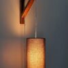 Cylinder Wall Light with Wooden Suppoter, Hanging Wall, Bedside & Study Table, Wall Lamp(Onxy Black)