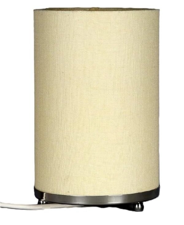 Small Round Table Lamp with Attached Metal Stand for Bedside, Study Table, Home Décor (Mustered Yellow) - Image 7