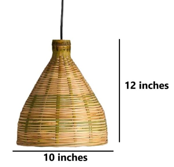Cupola Hanging/Pendant Light, Bamboo Shade, Bulb Included(Set of 2) - Image 6