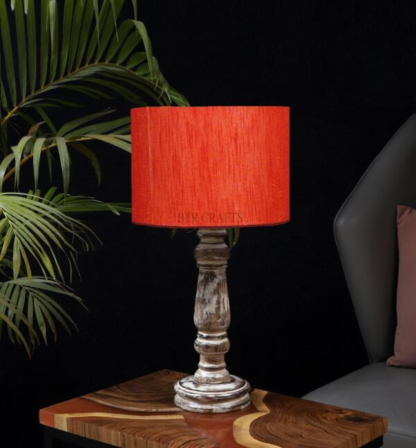 Retro Wooden Table Lamp Suitable For Bedroom Office And Living Room, Pack Of 1(Complete Set) - Image 2