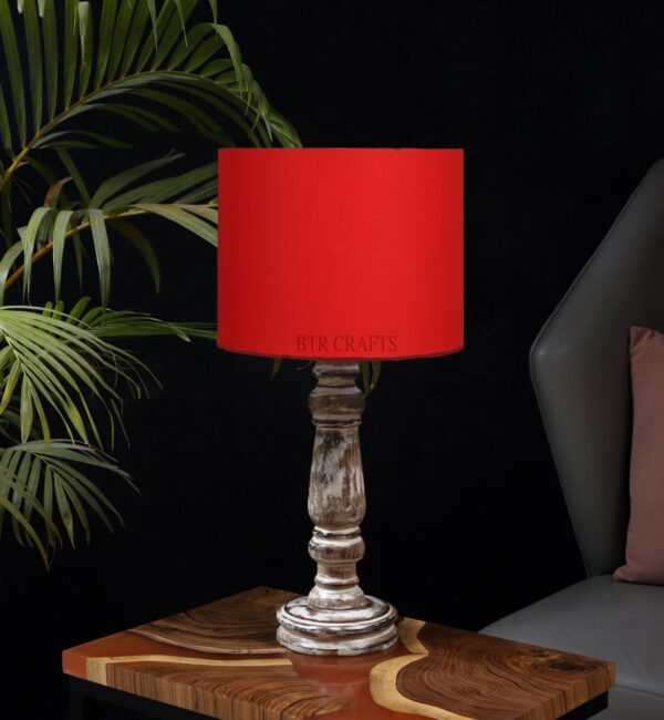 Retro Wooden Table Lamp Suitable For Bedroom Office And Living Room, Pack Of 1(Complete Set) - Image 2