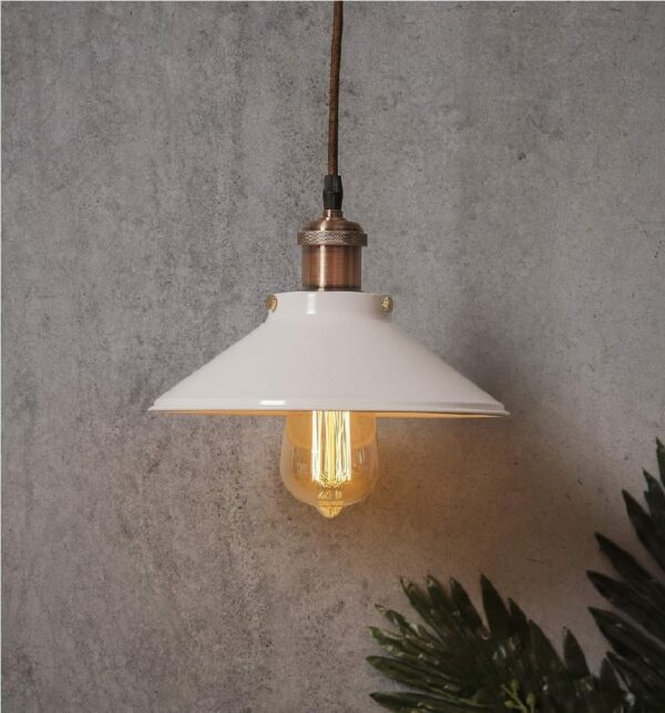 Hanging Light, E27 Antique Home Decor Hanging Lights for Home Decoration, Pendant Light, Pack of 1 White(Bronze)