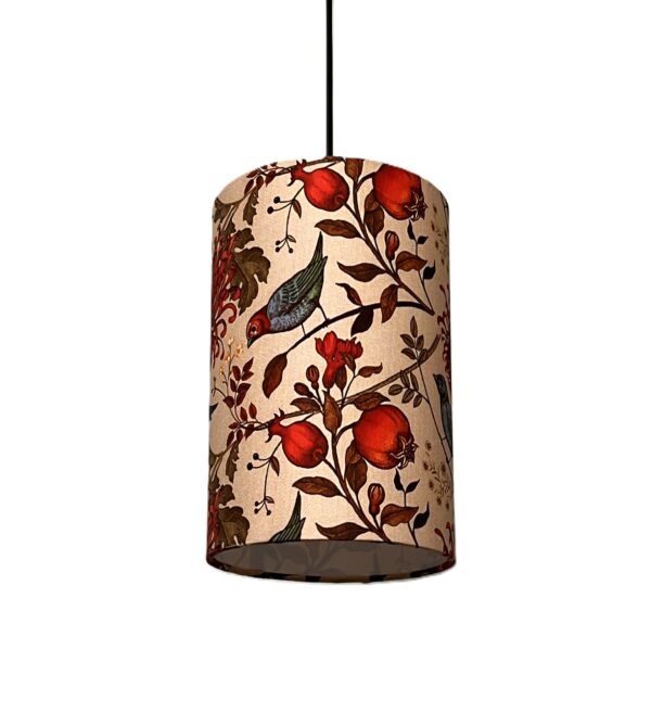 BTR Crafts Decorative Cylinder Pendant Lamp with Bird Print Shade – Modern Fabric Hanging Light for Home Interiors - Image 4