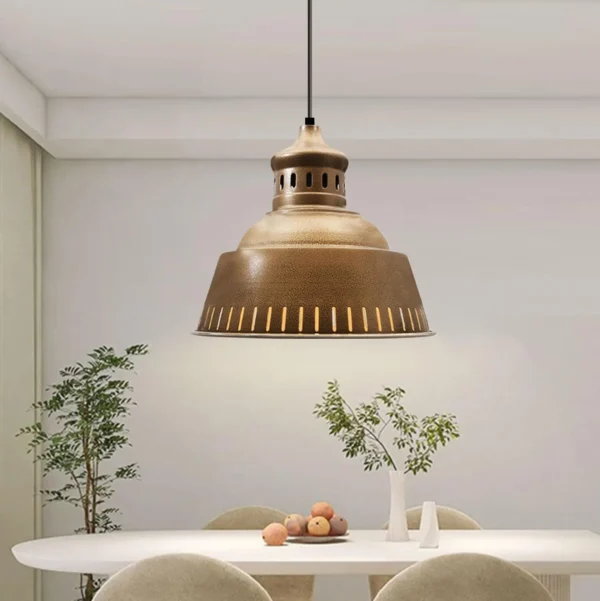 Modern Industrial Metal Pendant Light – Rustic Hanging Ceiling Lamp for Kitchen Island, Dining Room, Living Room & Entryway Decor - Image 6