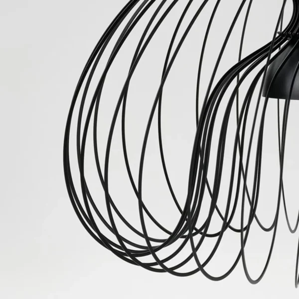 Modern Wire Frame Pendant Light – Artistic Sculptural Ceiling Lamp for Living Room, Dining Room, Kitchen or Entryway Decor - Image 3
