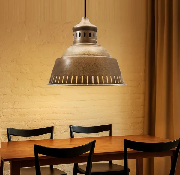 Modern Industrial Metal Pendant Light – Rustic Hanging Ceiling Lamp for Kitchen Island, Dining Room, Living Room & Entryway Decor - Image 2