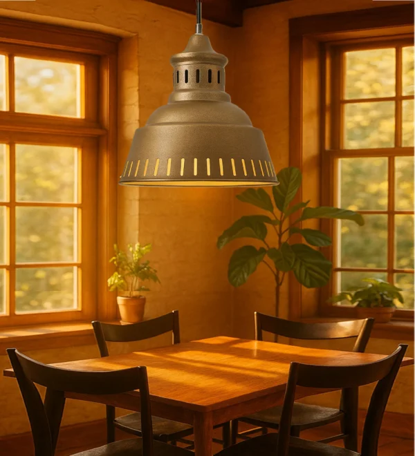 Modern Industrial Metal Pendant Light – Rustic Hanging Ceiling Lamp for Kitchen Island, Dining Room, Living Room & Entryway Decor