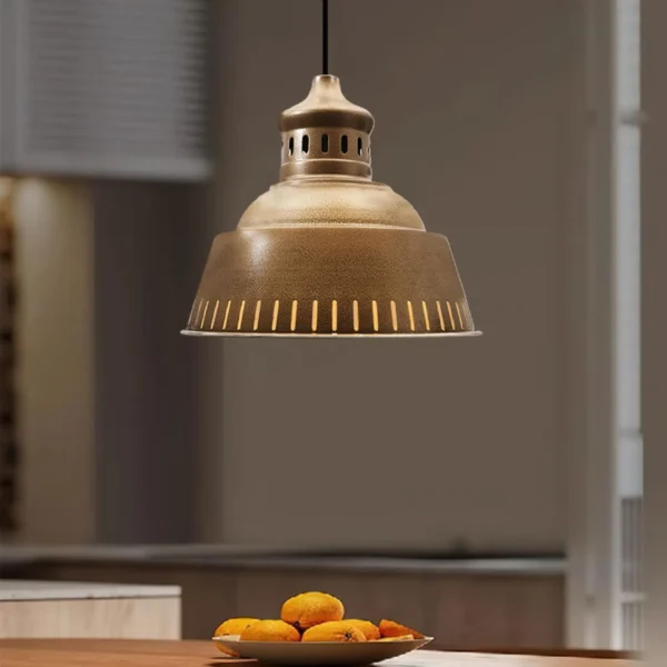 Modern Industrial Metal Pendant Light – Rustic Hanging Ceiling Lamp for Kitchen Island, Dining Room, Living Room & Entryway Decor - Image 4