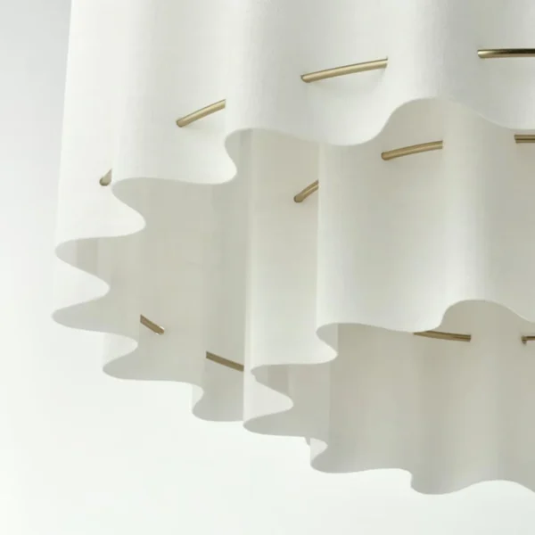 Scandinavian Wavy Fabric Pendant Light – Modern Ceiling Lamp for Bedroom, Dining Room, Japandi or Minimalist Decor - Image 4