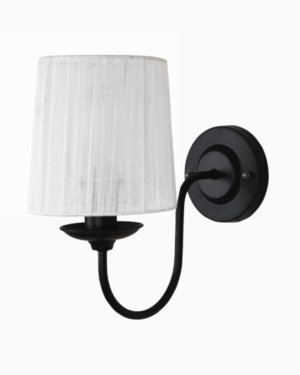 Modern Wall Sconce with Pleated Shade – Minimalist Wall Lamp for Bedroom, Hallway & Living Room Decor - White (Pack of 1) - Image 5