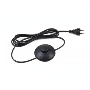 Long Copper Wire with Footer Switch On/Off Button for Floor Lamps (1.5 Meter, 60 Inch, Black)- Set Of 50