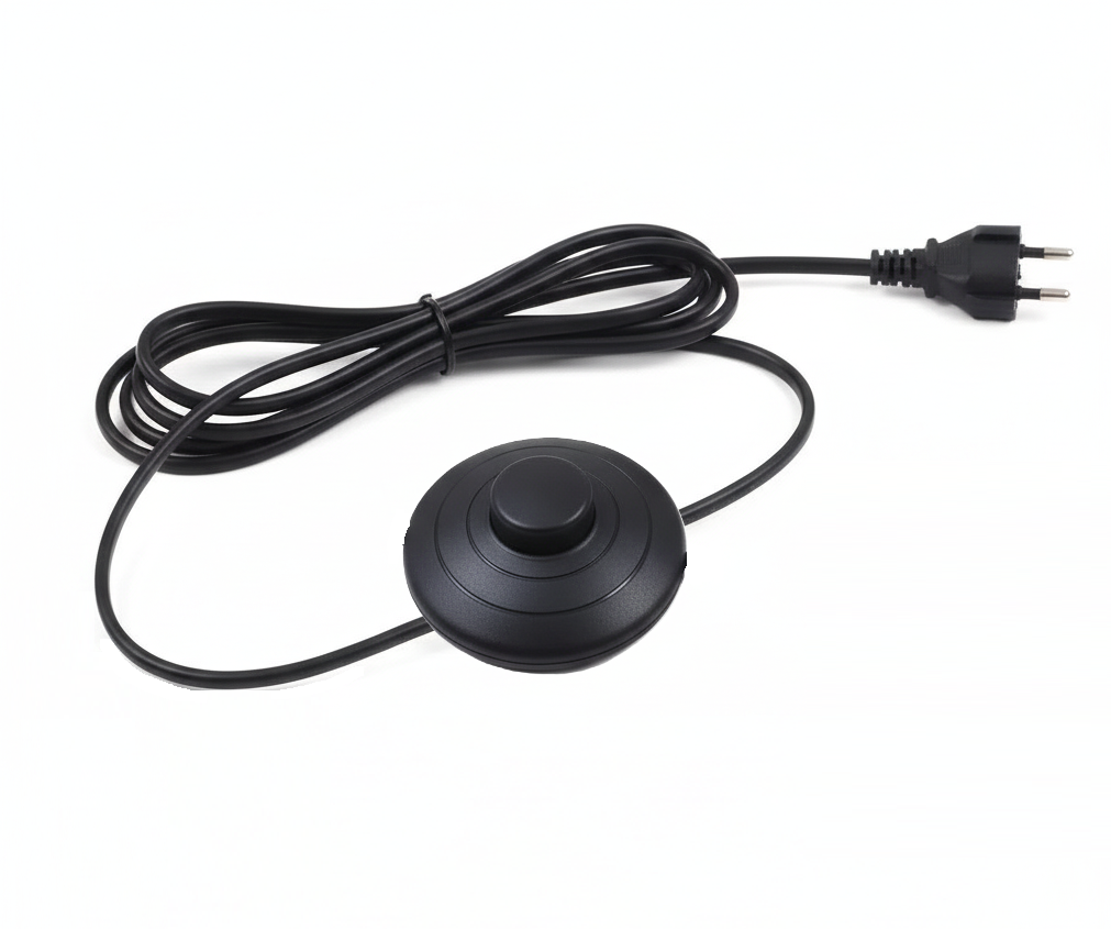 Long Copper Wire with Footer Switch On/Off Button for Floor Lamps (1.5 Meter, 60 Inch, Black)- Set Of 50 - Image 4