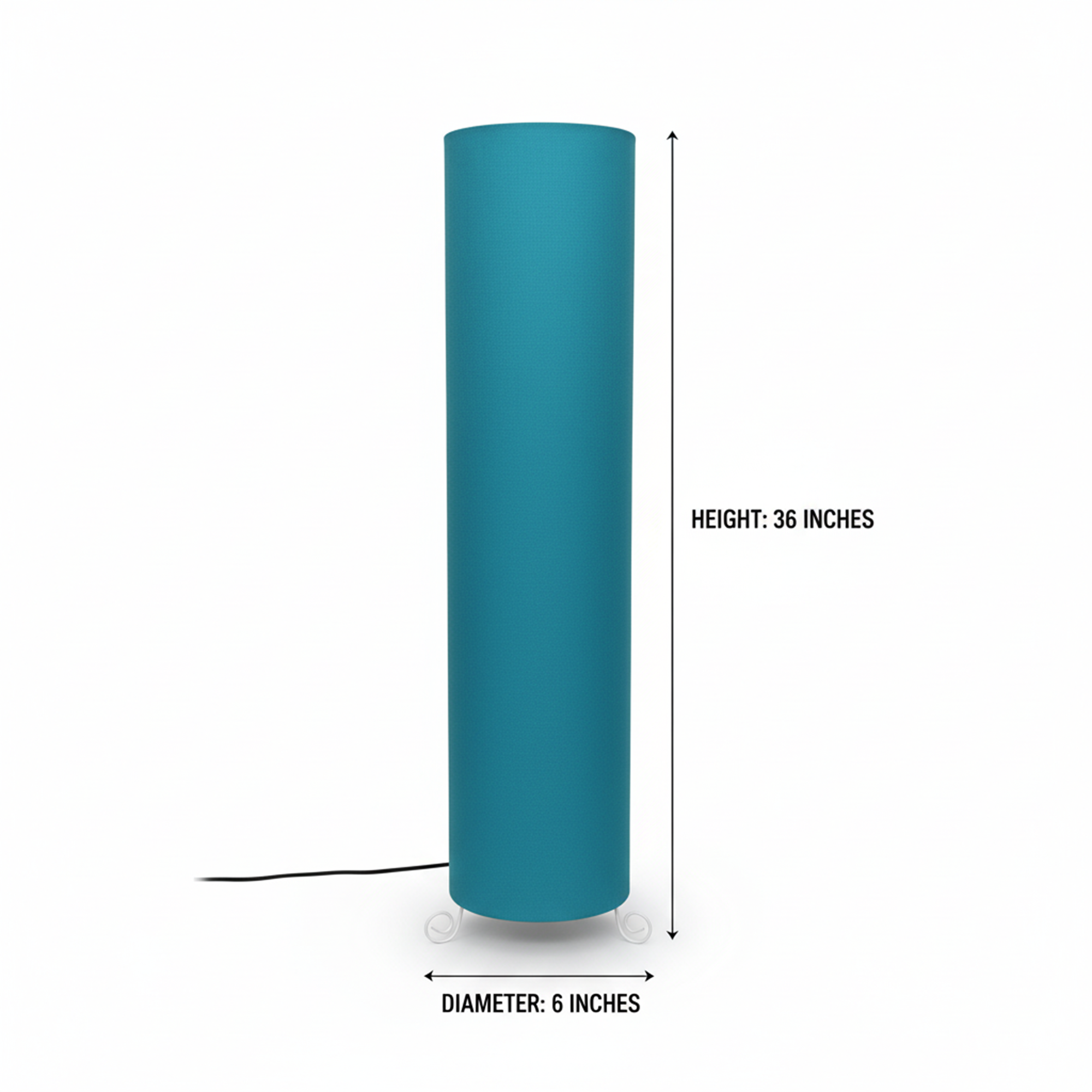 Modern Round Metal Floor Lamp with Fabric Shade - Image 23