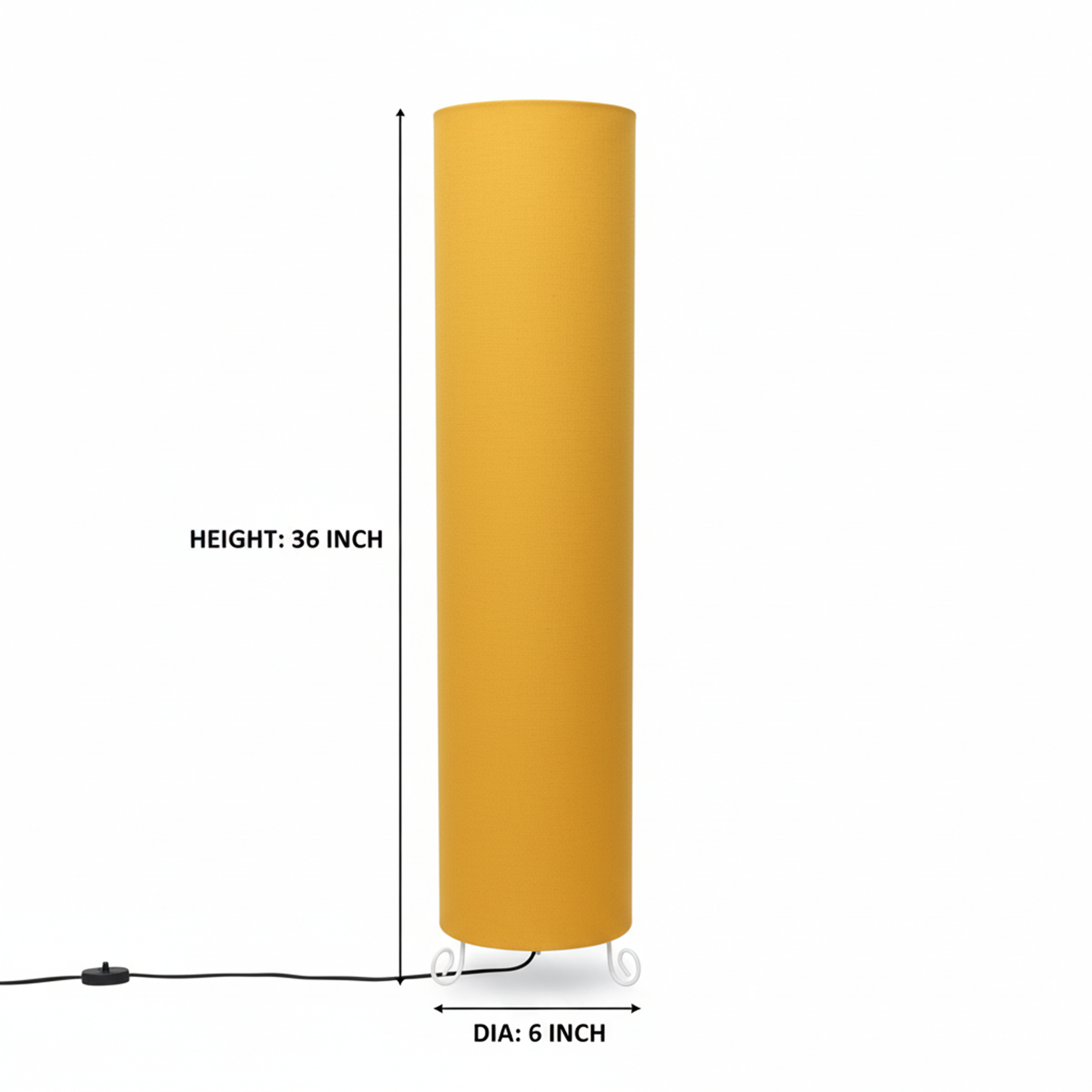 Modern Round Metal Floor Lamp with Fabric Shade - Image 21