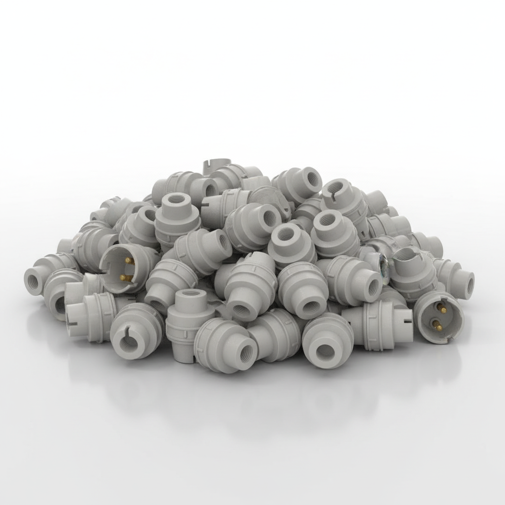 B22 Plastic Bulb Holder – Durable Lamp Socket for Home & Commercial Lighting(Pack of 50) - Image 2