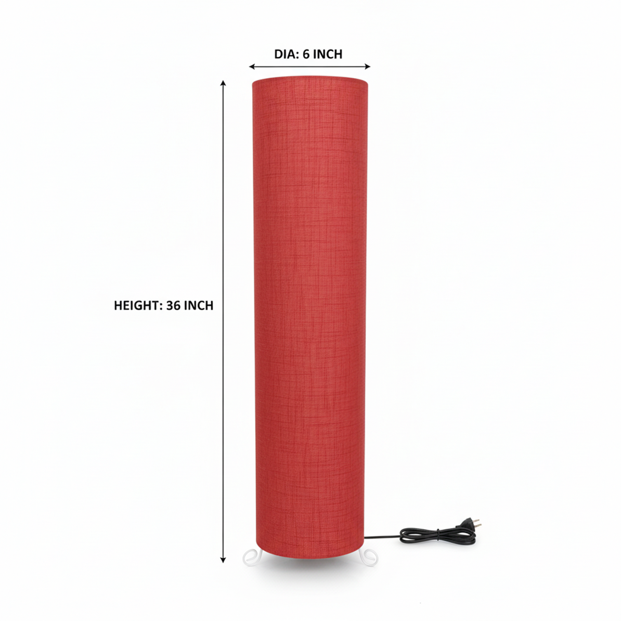 Modern Round Metal Floor Lamp with Fabric Shade - Image 19