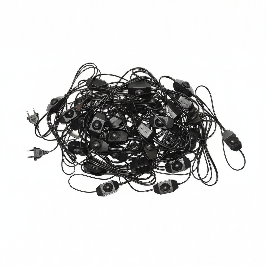 Inline Rotary Dimmable Switch with Wire – Heavy Duty On/Off Cord Switch for Lamps & Appliances(Pack of 50) - Image 3