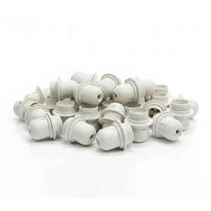 Edison Screw type Holder, E27 White ring type for table lamps Pack of 50